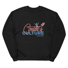 Load image into Gallery viewer, Content is Culture Unisex fleece sweatshirt