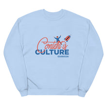 Load image into Gallery viewer, Content is Culture Unisex fleece sweatshirt