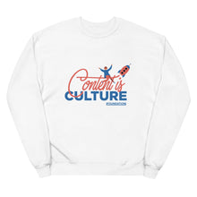 Load image into Gallery viewer, Content is Culture Unisex fleece sweatshirt