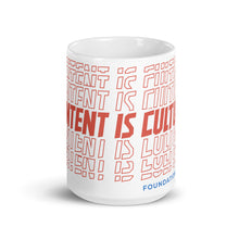 Load image into Gallery viewer, 'Content is Culture' Mug
