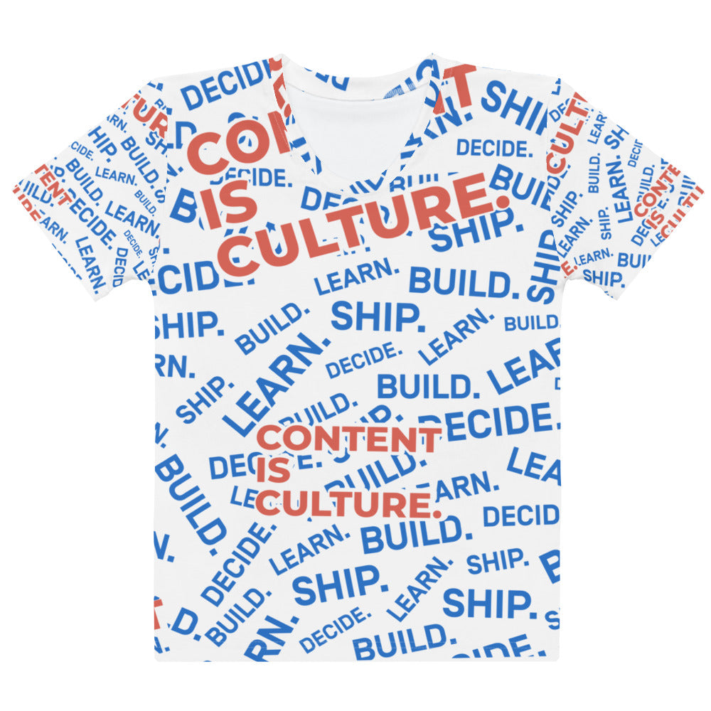 'Content Culture' All Over Women's T-Shirt