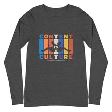 Load image into Gallery viewer, &#39;Content is Culture&#39; Grind Time Long Sleeve (Unisex)
